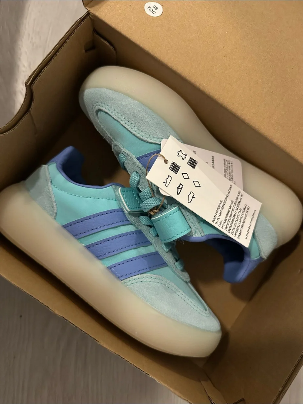 adidas Kids Aqua & Lavender Low-Top Sneakers